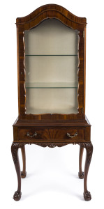 A Chippendale style mahogany display cabinet, 20th century, 167cm high, 66cm wide, 40cm deep