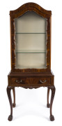 A Chippendale style mahogany display cabinet, 20th century, ​167cm high, 66cm wide, 40cm deep