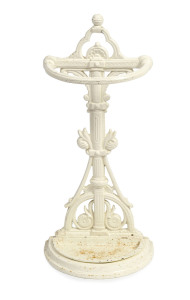 An English Coalbrookdale style umbrella stand, painted cast iron, circa 1870