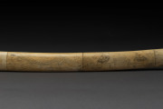 A Japanese sword with engraved ivory handle and scabbard, early 20th century, 108cm long - 5