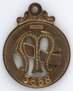 MELBOURNE CRICKET CLUB, 1914-15 membership badge, made by Stokes, No.3658. - 2