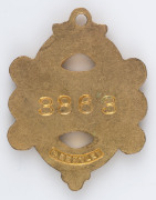 MELBOURNE CRICKET CLUB, 1915-16 membership badge, made by C. Bentley, No.3863. - 2