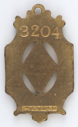 MELBOURNE CRICKET CLUB, 1916-17 membership badge, made by C. Bentley, No.3204. - 2