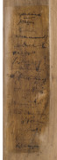 A RECENTLY DISCOVERED BRADMAN BAT FROM THE BODYLINE SERIES A "DON BRADMAN N.S.W. and AUSTRALIAN XI WORLD'S RECORD" full-size cricket bat by SYKES; signed "Don Bradman" in the ownership position and on the left size of the rear of the blade by sixteen memb - 3