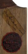 A RECENTLY DISCOVERED BRADMAN BAT FROM THE BODYLINE SERIES A "DON BRADMAN N.S.W. and AUSTRALIAN XI WORLD'S RECORD" full-size cricket bat by SYKES; signed "Don Bradman" in the ownership position and on the left size of the rear of the blade by sixteen memb - 4