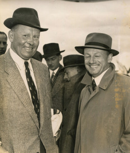 FREDDIE BROWN - APPOINTED CAPTAIN OF ENGLAND, July 1950 A very interesting archive of original photographsm letters and telegrams regarding Freddie Brown and his appointment to the captaincy of the team to tour Australia in 1950/51. Some of the correspondents include Colin McIver, Wally Hammond, Pelham Warner and Ronnie Aird. "Well done Freddy. You have provided a lot of declining old cricketers with a wonderful tonic and appear to have solved many problems. Colin McIver". Accompanied by a set o