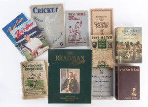 "WEST INDIES TESTS PICTORIAL Souvenir Programme 1951" [Adelaide] 24pp; "Geelong Cricket Association - Marylebone Cricket Club XI versus A Victorian Country XI" Feb. 1951 Souvenir Programme; 1928-29 and 1950-51 Sporting Globe Cricket Book; Boy's Own Paper 