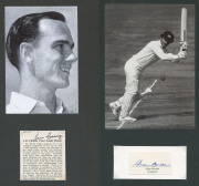 AUSTRALIAN TEST CRICKETER AUTOGRAPHS: A lovely collection of autographed displays in an album; mostly one autograph per page and including Ian Craig, Allan Border, Frank Misson, John Gleeson, Dirk Wellham, John Rutherford, Alan Connelly, Kerry O'Keeffe, D