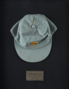 INTIKHAB ALAM'S WORLD XI 1971-72 CAP, pale blue wool, with embroidered logo & "1971-72" on front. Good condition, match used.