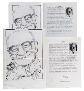 Kevin O'DOWD "Geelong's Blazing Century. Runs and Wickets since 1862" published by the author, [Geelong, 1989] 323pp, signed by the author on the flyleaf. Only 1000 copies printed; with a personal forward by Don Bradman, the original of which (with origin