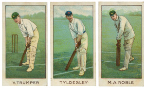 1903 W.D. & H.O. Wills (Australia) 'Australian & English Cricketers [numbered]' complete set [25], Mixed condition, mainly VF+. Cat.£425.