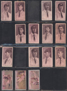 1905 Sniders & Abrahams 'Australian Cricket Team', complete set (15). Mainly G/VG; also the 3 cricket-themed images from Sniders & Abrahams' "Jokes" series of 1904-08. (Total: 18). Cat.&pound;760+.&nbsp; - 2