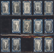W.D. & H.O. Wills: 1909 'Australian & English Cricketers' (Blue borders; 'Capstan' & 'Vice Regal' backs), complete set [25]; G/VG. Cat.&pound;400. - 2