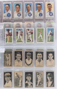 D.C. THOMSON & CO: 1926 "The World's Best Cricketers" (Green back) complete set (32) presented with The Rover magazine; 1938 John Player & Sons "Cricketers 1938" complete set (5) and 1956 Kane Products "1956 Cricketers" (2nd Series) complete (25). VF/EF.