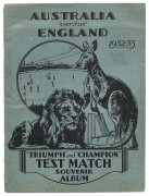 AMALGAMATED PRESS LTD: 1932 "Australian & English Cricket Stars" [30/32] loosely inserted into special "Triumph" and "Champion" souvenir album with details of the forthcoming season, including the Ashes series which came to be known as "Bodyline". Mixed c