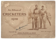 JOHN PLAYER & SONS 1938 "Cricketers" set, complete in the relevant Player's album; signed on the front cover by Don Bradman as well as beneath his card on page 15. - 2