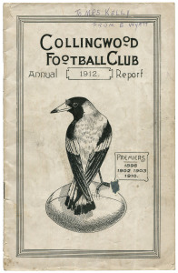 COLLINGWOOD: 1912 Annual Report; 25pp with a great deal of information.