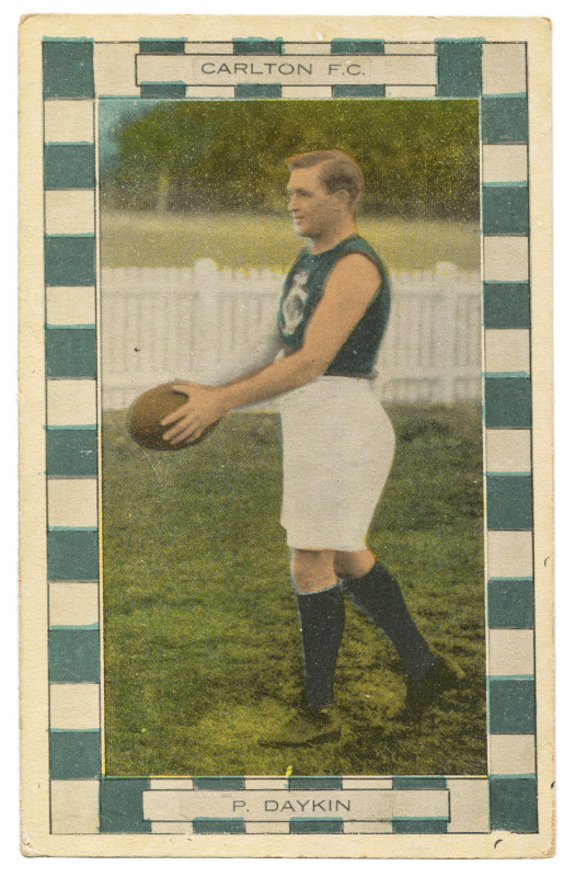 CARLTON: Champion Footballers Series: Perce Daykin postcard, circa 1915. Unused. Rarity rating: 10.