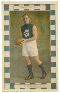CARLTON: Champion Footballers Series: Charlie Fisher postcard, circa 1915. Unused. Rarity rating: 10.