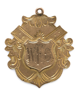 1939 V.F.A. PREMIERSHIP Medal in 9ct gold; awarded to W. Spokes of the Williamstown Football Club.