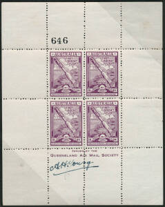 1934-36 collection on annotated album pages comprising flown covers, sheetlets of vignettes, signed sheetlets, flown Jubille flimsies, postcards of the participants, etc. A nice group. Cat.$1200++.