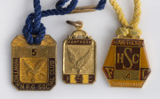 Hawthorn Football Club membership badges, (3); one dated 1975, the others undated.