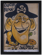 A limited edition print #487/500 of the "Captain Blood" poster by WEG. Framed & glazed; overall 106 x 80cm.