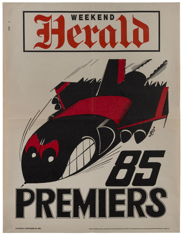 ESSENDON: 1985 original WEG Premiership poster. Very good condition.
