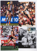 A collection of autographed pictures, photographs and cuttings, including Murray Weideman, Tommy Hafey, Joel Selwood, Gary Ablett Snr., Les Foote, Nathan Buckley, Shaun Burgoyne, Ron Barassi, Ken Frazer, Michael Long and others. (Total: 17).