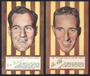 1953 Argus '1953 Football Portraits', large size (19.5 x 11.5cm), the complete set of Hawthorn players [6]. VF/EF. - 2