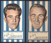 1953 Argus '1953 Football Portraits', large size (19.5 x 11.5cm), the complete set of North Melbourne players [6]. VF/EF. - 2