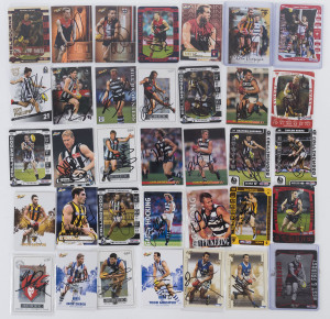 SIGNED COLLECTOR CARDS: A collection of (56) different cards, all signed by the relevant players including Garry Hocking, Bill Brownless, John Barnes, Adam Ramanauskas, David Zaharakis, Mark Mercuri, Michael Hurley, Stephen Milne, Nathan Burke, Ben McEvoy, etc.