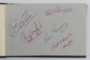 An autograph book containing mainly 1956 Olympian's signatures including John Landy, Neville Scott, Graham Gipson, Bill Butchart, Albie Thomas, Ronald Crawford, Leon Gregory, Mervyn Lincoln, John Goodman, Sven Coomer, Faith Leech, John Hayres, Dawn Fraser - 2