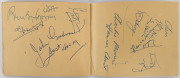 Autographs on pages removed from an autograph book; noted Faith Leech (Aust.), Steve Johnson (GB Hockey), Jose Giorgetti (Argentina, Boxing), Anita Hellstrom (Sweden, Swimming), Regine Veronnet (France, Frencing), John Goodman (Aust.), Charlie Morris (Aus - 2