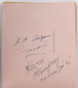 Autographs on pages removed from an autograph book; noted Faith Leech (Aust.), Steve Johnson (GB Hockey), Jose Giorgetti (Argentina, Boxing), Anita Hellstrom (Sweden, Swimming), Regine Veronnet (France, Frencing), John Goodman (Aust.), Charlie Morris (Aus - 5