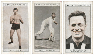 CIGARETTE CARDS: 1933 Godfrey Phillips 'Who's Who in Australian Sport', almost complete set (99/100) of the double-sided series. Cat.£370+. VF/EF.