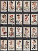 CIGARETTE CARDS: 1933 Carreras Ltd (Australian Issues) "Personality Series" complete set [24] including Ambrose Palmer, Don Bradman, Frances Bult & Walter Lindrum; also, 1928 Major Drapkin "Australian & English Test Cricketers" almost complete set [39/40]