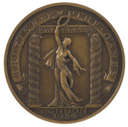 1934 2nd British Empire Games in London, Participation Medal 'British Empire Games/London/1934', bronze, 44mm diameter, in original presentation case. - 2