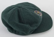 HANSIE CRONJE'S MATCH WORN SOUTH AFRICAN TEST TEAM CAP 1993/94, with U.C.B. South Africa ball and wicket logo on front and "Sacop Brand" label signed in ink "HANSIE CRONJE". Attractively framed.&nbsp;&nbsp; - 5
