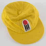 DOUG WALTER'S WORLD SERIES CRICKET CAP, 1978, yellow wool with the "W.S.C." logo to front. Attractively framed. Accompanied by a Statutory Declaration advising that the cap was acquired from a Knight's Sporting Memorabilia auction in the 1980s. - 3