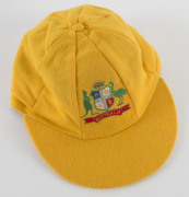 CRAIG McDERMOTT'S Australian "Baggy Gold" One-Day International Cap, with embroidered Australian Coat-of-Arms on front. With original photo CoA.&nbsp;Provenance: From the Craig McDermott Collection&nbsp;&nbsp; - 3