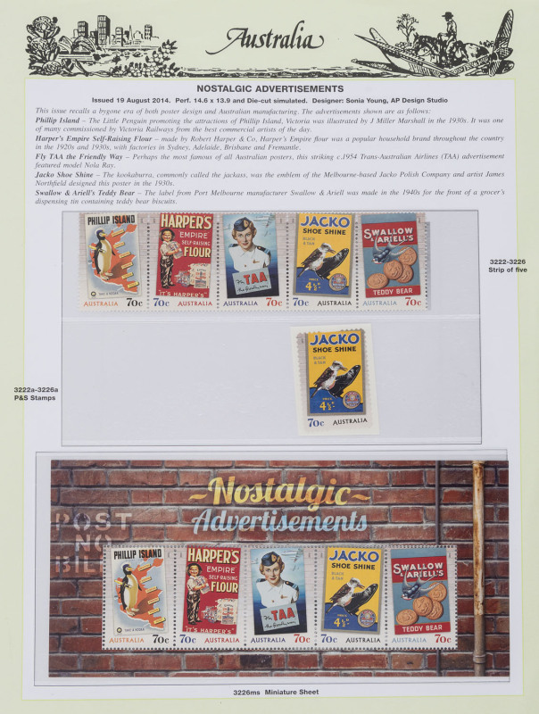 COMMONWEALTH OF AUSTRALIA: Decimal Issues: Mostly 1980-2000s fragmentary array on Seven Seas hingeless album pages, with M/Ss, sheetlets, International Stamps, se-tenant blocks and some booklets; higgledy-piggledy presentation with many pages out of seque