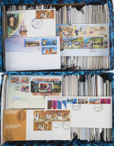 AUSTRALIA - First Day & Commemorative Covers: 1970s-2000s decimal array with earlies including 1971 Xmas 7c block of 7, plus many others early sets on non-generic APO covers; noughties era with M/Ss to $10, sheetlets, International Post (+ M/Ss), all in very fine unaddressed condition. Retail potential! (100s)