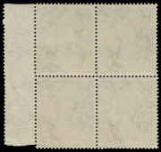 COMMONWEALTH OF AUSTRALIA: KGV Heads - Large Multiple Watermark: 1&frac12;d Black-Brown WATERMARK INVERTED marginal block of 4, fresh MUH, BW:84Aa - $700+. - 2