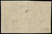 VICTORIA: 1854-57 (SG.26a) Campbell & Fergusson 1d brick-red, few insignificant natural thinnings consistent with C&F printings and pinhole between stamps, good to very large margins, barred oval '94' cancels of Avoca (rated R), Cat &pound;220+. Most attractiv - 2