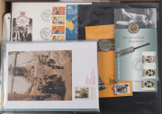 COMMONWEALTH OF AUSTRALIA: General & Miscellaneous: Mostly Australia Post 'product' in three boxes including 1988 Bicentennial 'Links' folders x2, Sydpex '88' souvenir product, Tom Roberts book (+ $10 stamp), prestige type stamp packs, stationery packs, b