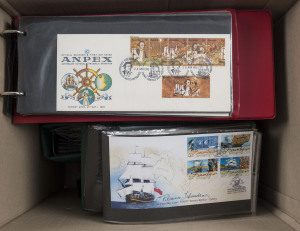 REST OF THE WORLD - General & Miscellaneous Lots: World cover accumulation predomimantly 1970s-2000s some earlier including GB 1849 with 1d red imperf pair, Fiji 1941 1/6d rate censored cover, Ross Dependency 1959 Scott Base illustrated and 1963 Regal Visit covers, Christmas Is 1959 set on FDC; also Australia pre-decimal FDCs (foxing), special event covers, and other FDCs from AAT, NZ with 1994 $20, Norfolk Is, Pitcairns and PNG; few stamps seen incl NZ Health M/Ss. (100s)