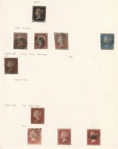 GREAT BRITAIN: 1840-1977 Collection with imperf 1840 1d black [CJ] complete margins, Surface Printed including 1867-80 9d Pl 4 & 1880-83 1/- orange-brown Pl 14, 1883-84 10/- (2), KEVII to 2/6d, KGV Seahorses to 10/- (stained), KGVI to &pound;1 used and 5/- min
