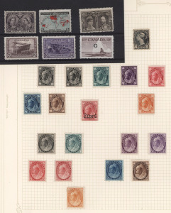 CANADA: 1893-1970 mint collection with 1893 8c Small Queen, 1897 8c Jubilee, 1897-98 4-Maples to 8c, 1898-1902 2-Maples to 6c & 8c, 1898 2c Christmas, 1911-22 KGV to 50c sepia, 1922-31 to $1, 1930-31 to 20c Tractor, 1937-38 to $1 Chateau (ex 10c), 1946-47 Peace plus 20c imprint block of 4, 1950-60s commemoratives largely complete; plenty more pickings including coils and Airs; odd tone and a few earlies without gum/part gum, overall condition generally fine, Cat. £2500++. (100s)