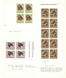 COMMONWEALTH OF AUSTRALIA: Decimal Issues: 1966-82 mint & used semi-specialised collection with annotated fly-speck flaws, some BW listed, numerous sheet number multiples, Xmas 71 'Green Cross' block of 25, booklet panes, coil stamps, postmarks on piece (mostly Victoria); also AAT 1966 set mint & used plus sheet number multiples; generally fine condition. Worthy of close inspection. (100s)